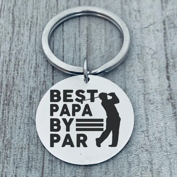 Best Papa By Par Golf Keychain -  Pick Style