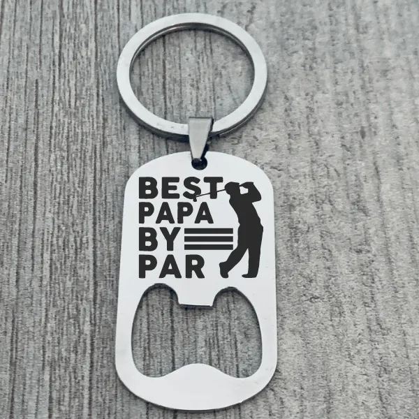 Best Papa By Par Golf Keychain -  Pick Style