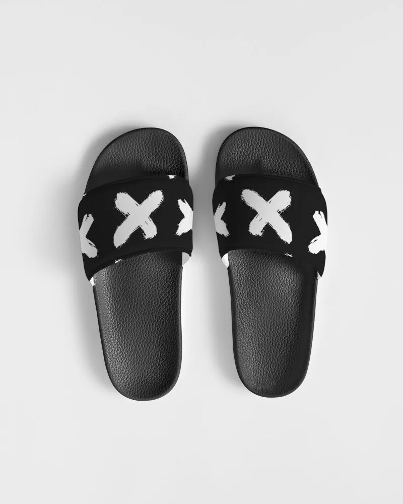 Black & White Love Men's Slide Sandals