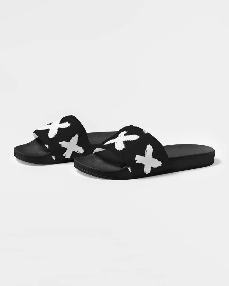 Black & White Love Men's Slide Sandals