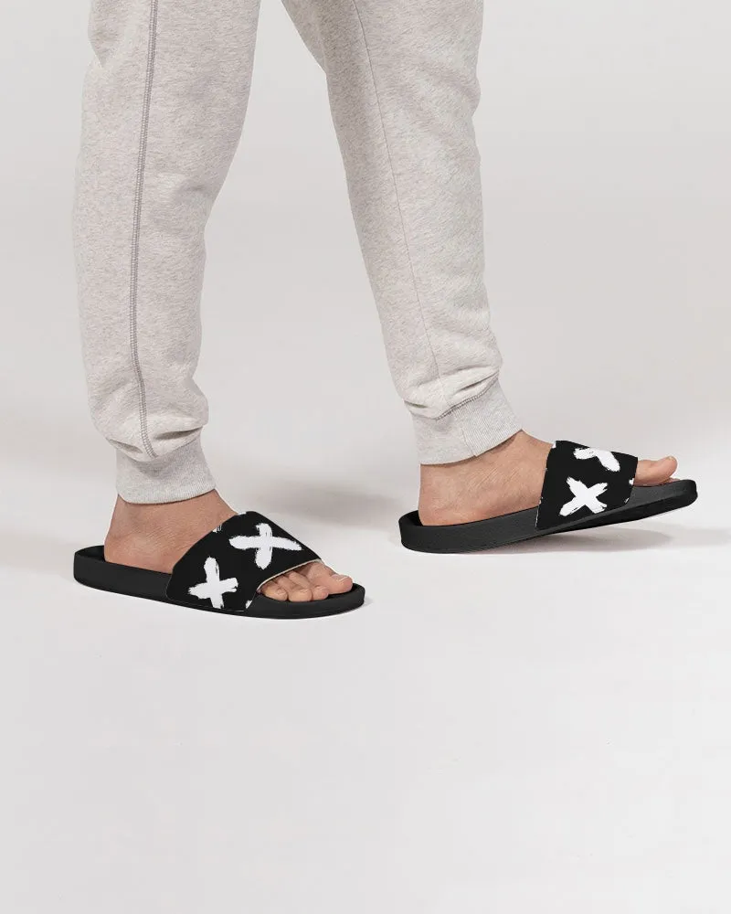 Black & White Love Men's Slide Sandals