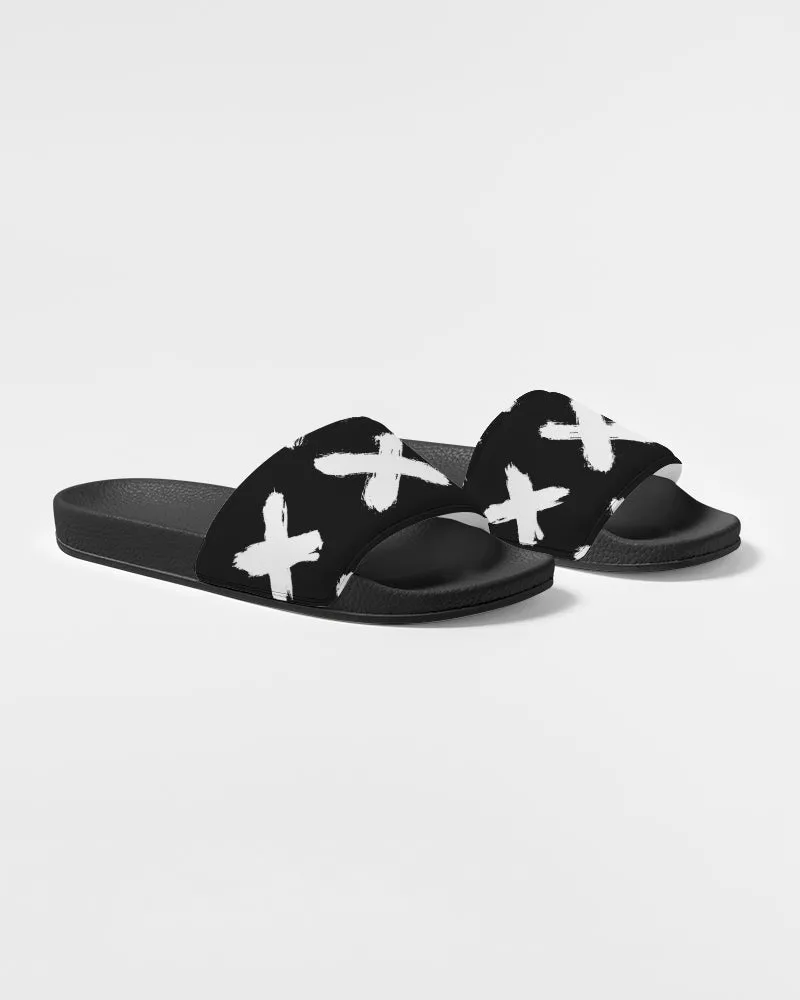 Black & White Love Men's Slide Sandals