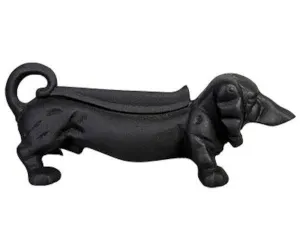 Black Cast Iron Dachshund Boot Scraper