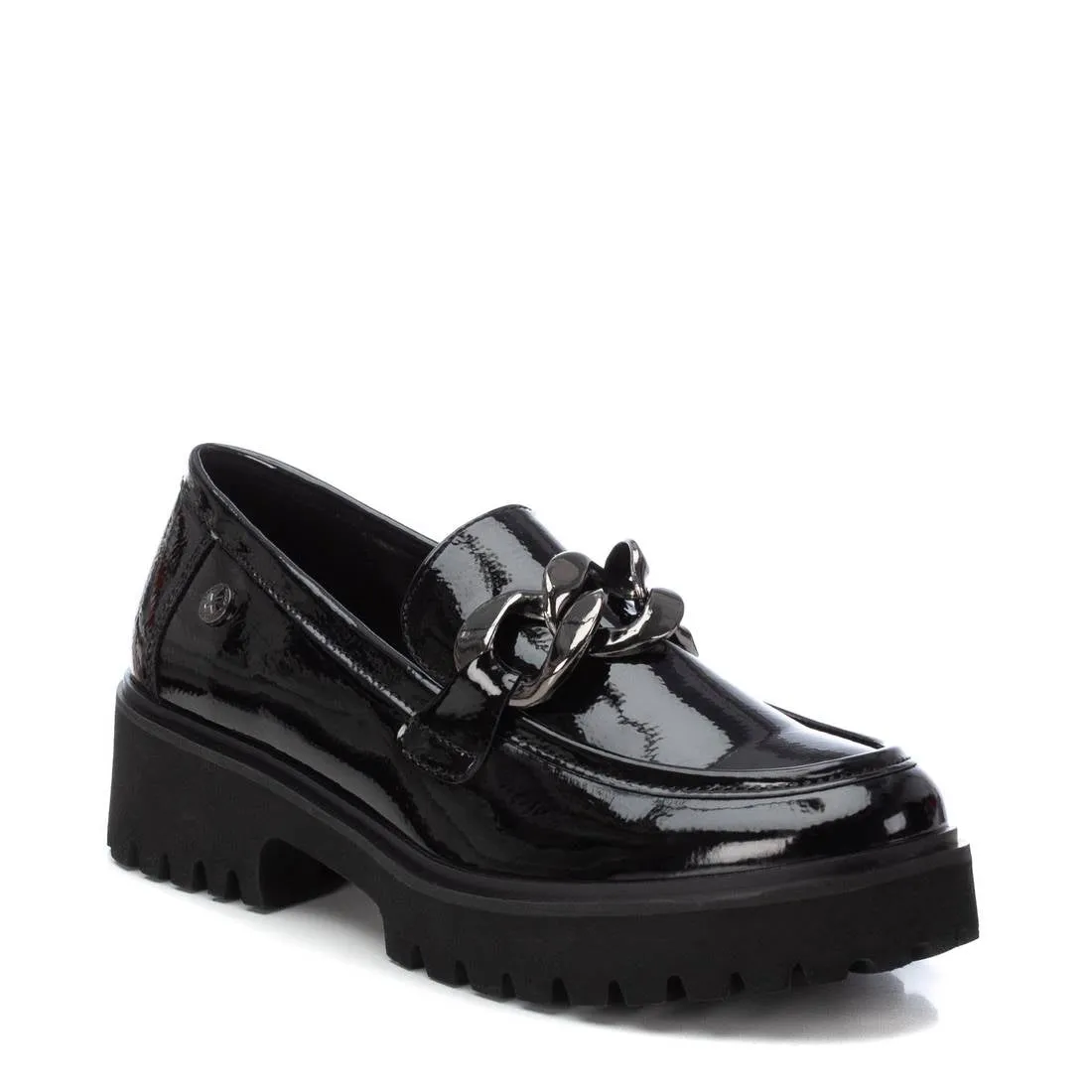 Black patent loafer