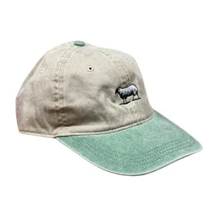 Black Sheep Icon Unstructured Dad Hat Vintage Wash Khaki Green