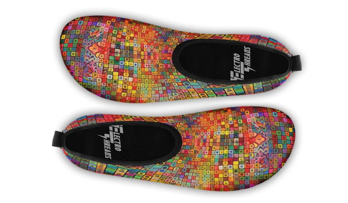 Blottered Grid Barefoot Shoes