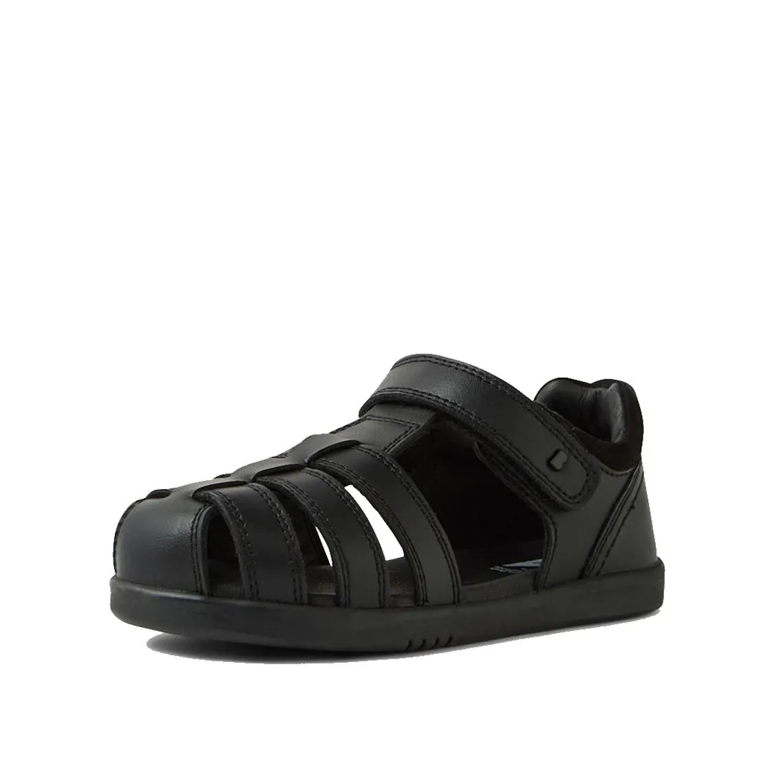 Bobux Kid  Roam Black School Leather Sandal Closed Toe