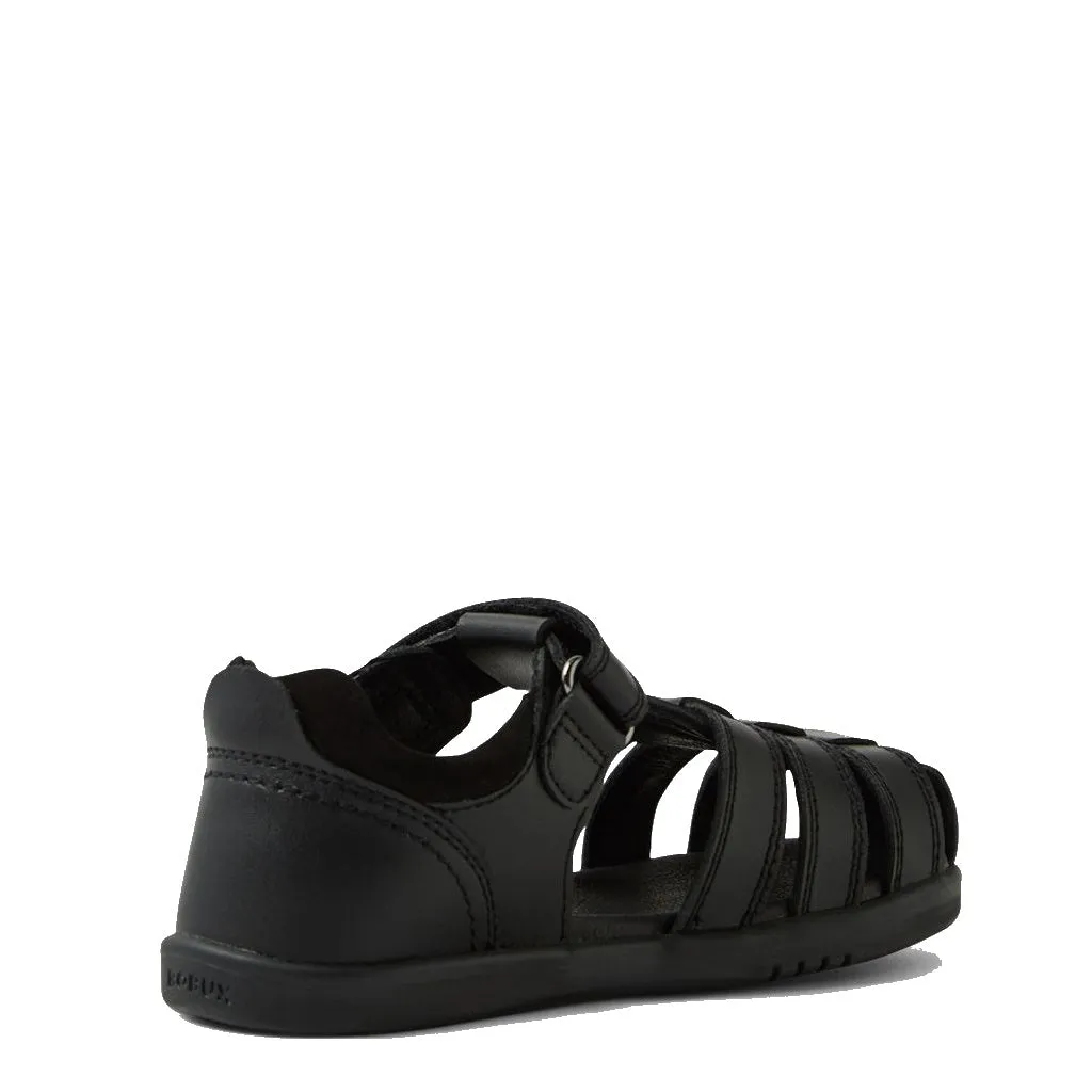 Bobux Kid  Roam Black School Leather Sandal Closed Toe