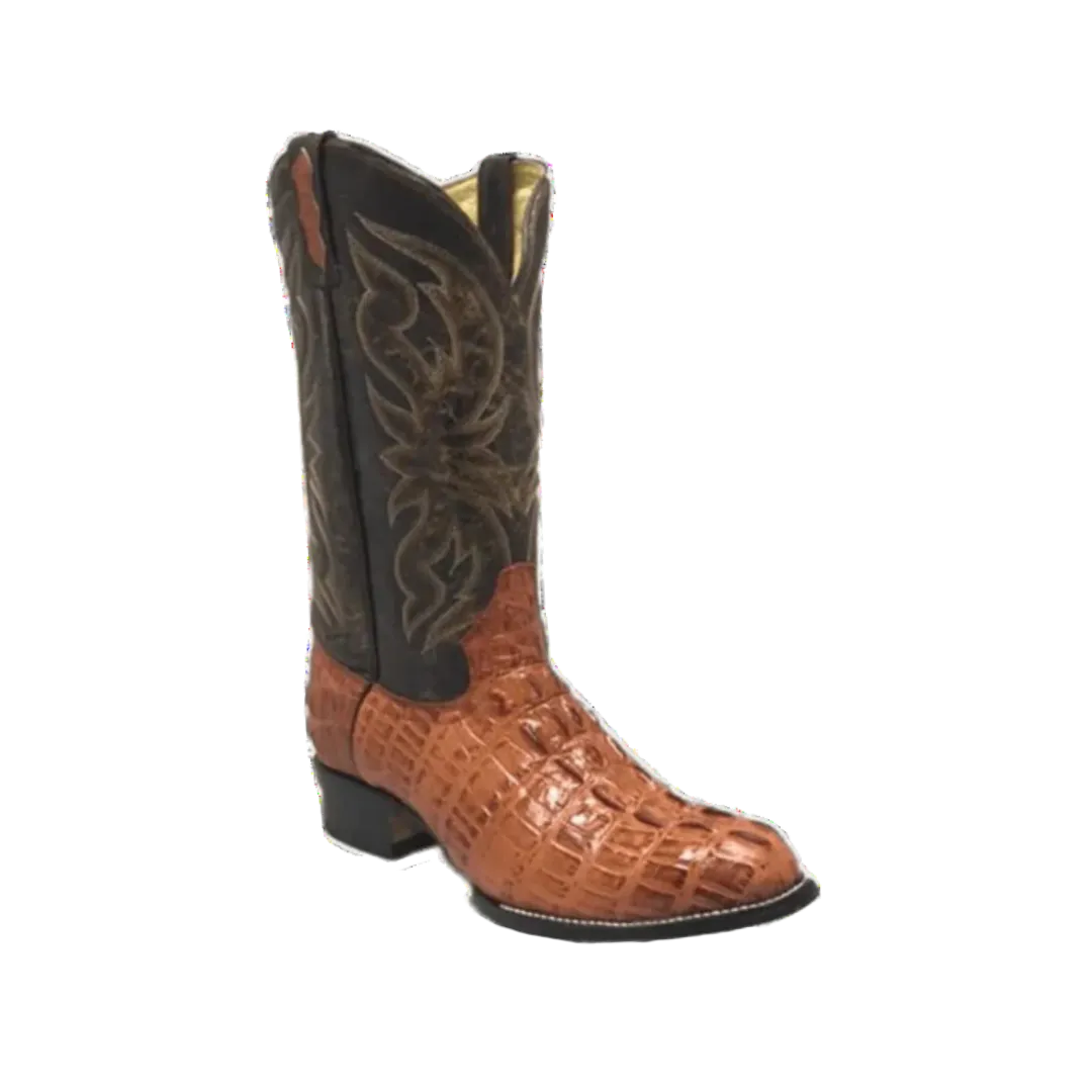 Boot Jack Men’s Brown & Black Alligator Tail Print Western Boots