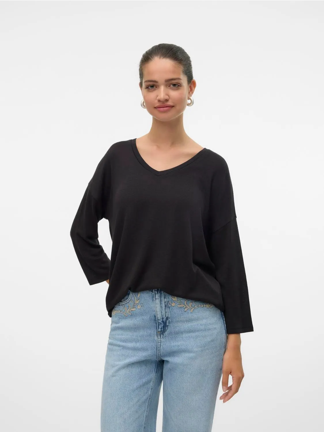 Brianna 3/4 V-Neck Pullover