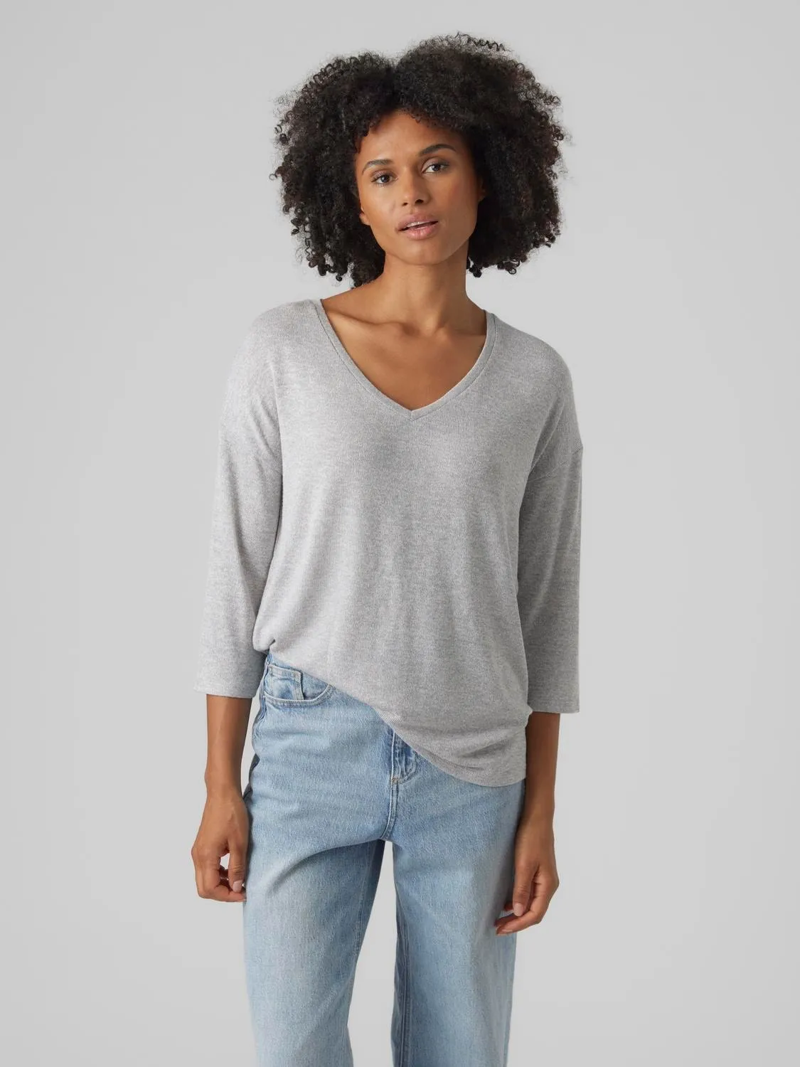 Brianna 3/4 V-Neck Pullover