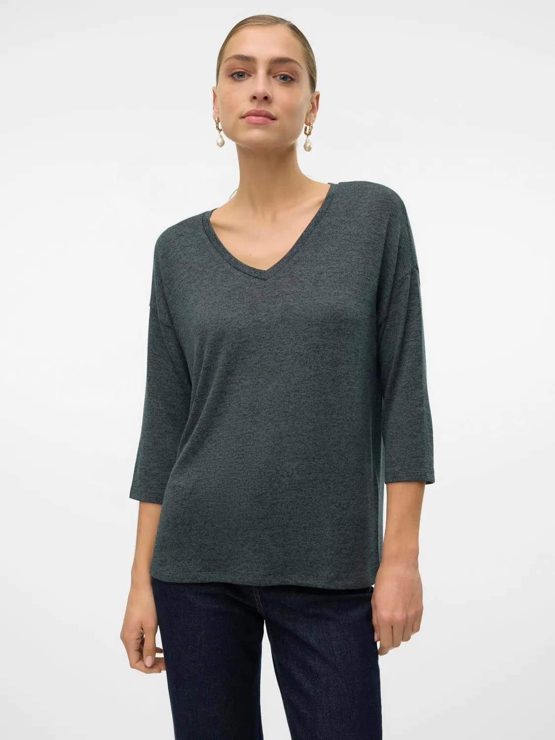 Brianna 3/4 V-Neck Pullover