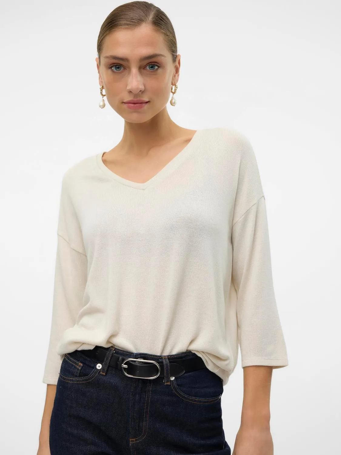 Brianna 3/4 V-Neck Pullover