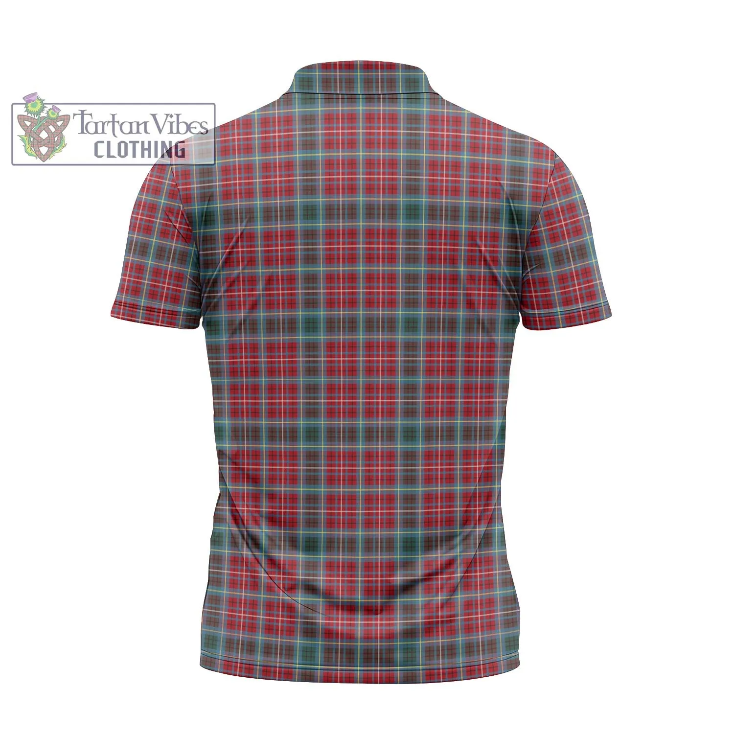 British Columbia Province Canada Tartan Zipper Polo Shirt