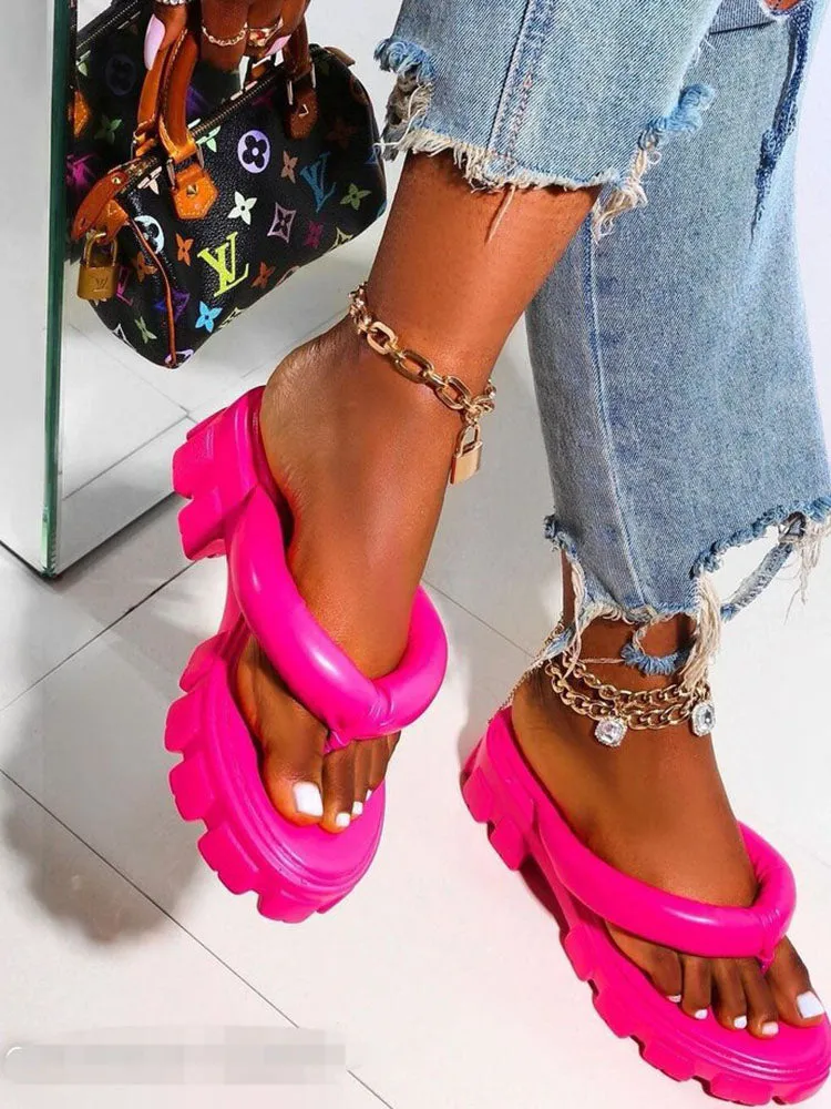 Candy-Colored Flip Flops Slides