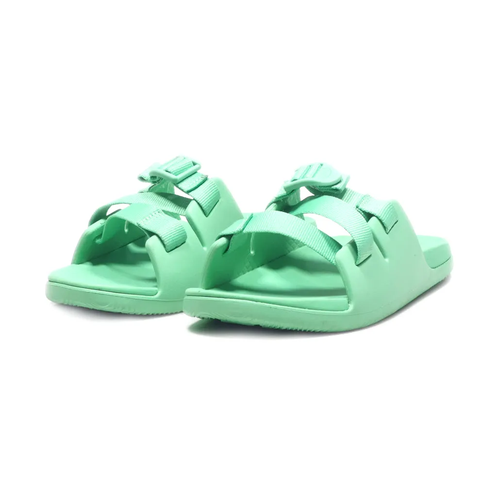 Chaco Chillos Flat Sandals Rubber Green Colour For Kids