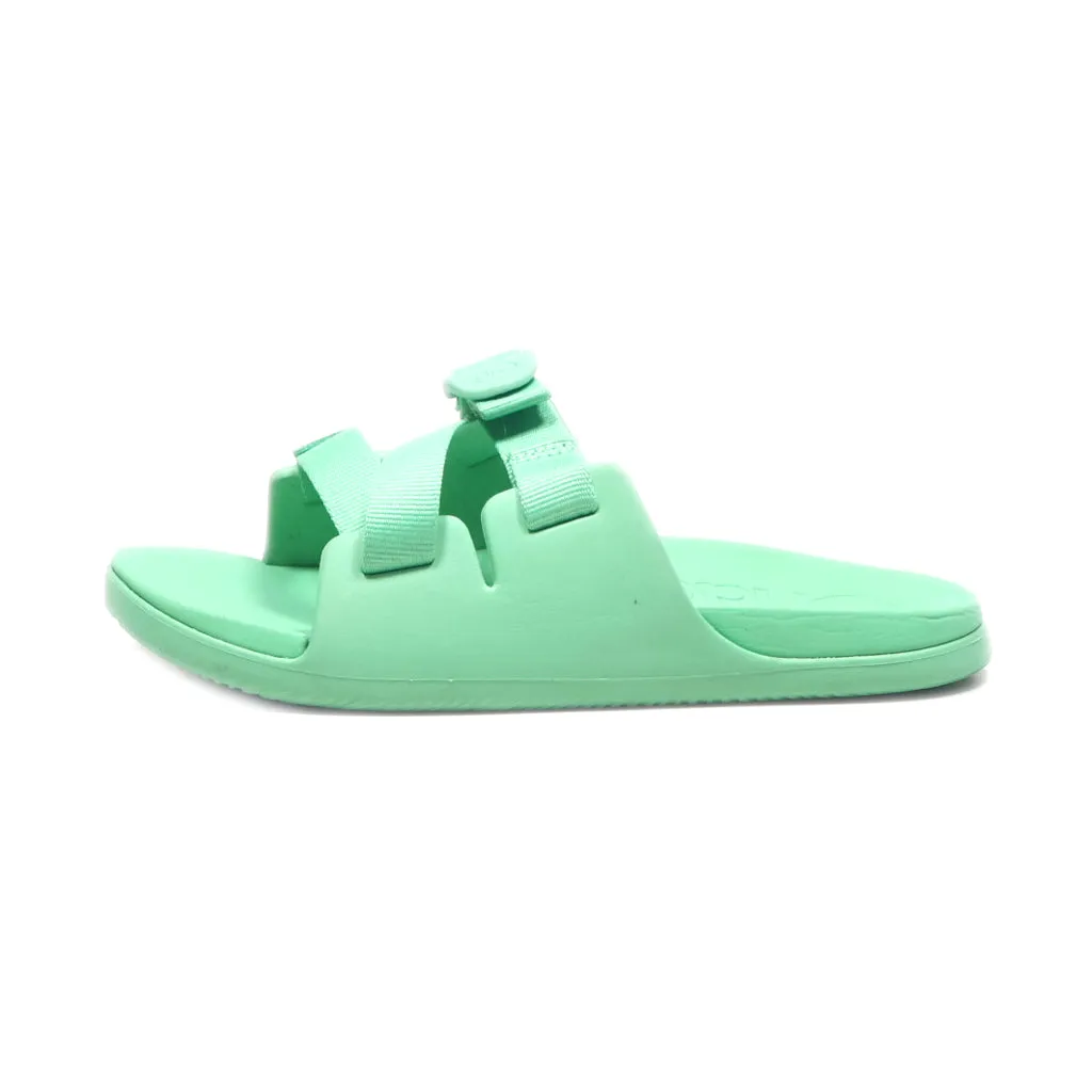 Chaco Chillos Flat Sandals Rubber Green Colour For Kids