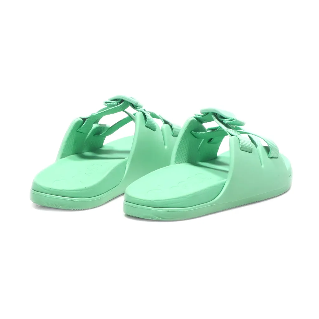 Chaco Chillos Flat Sandals Rubber Green Colour For Kids