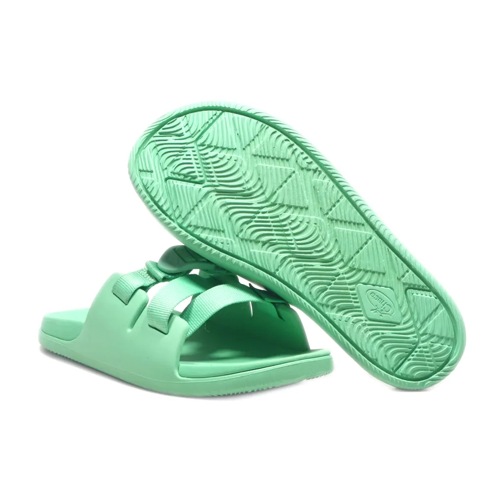 Chaco Chillos Flat Sandals Rubber Green Colour For Kids