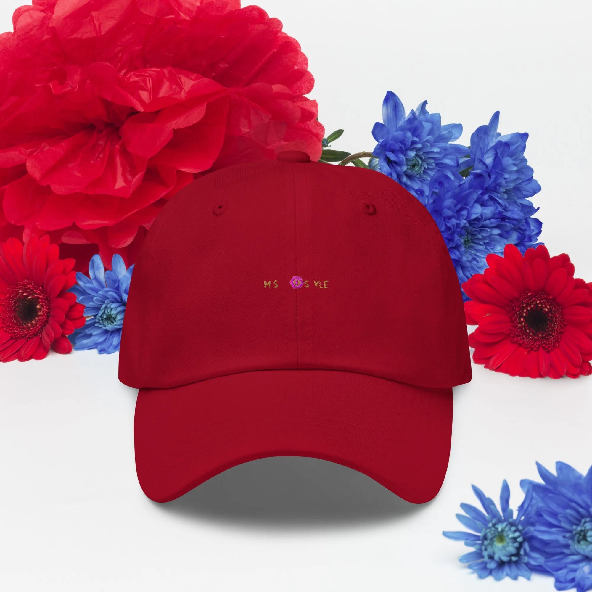 Classic Mishastyle Luxury Cranberry Dad Hat