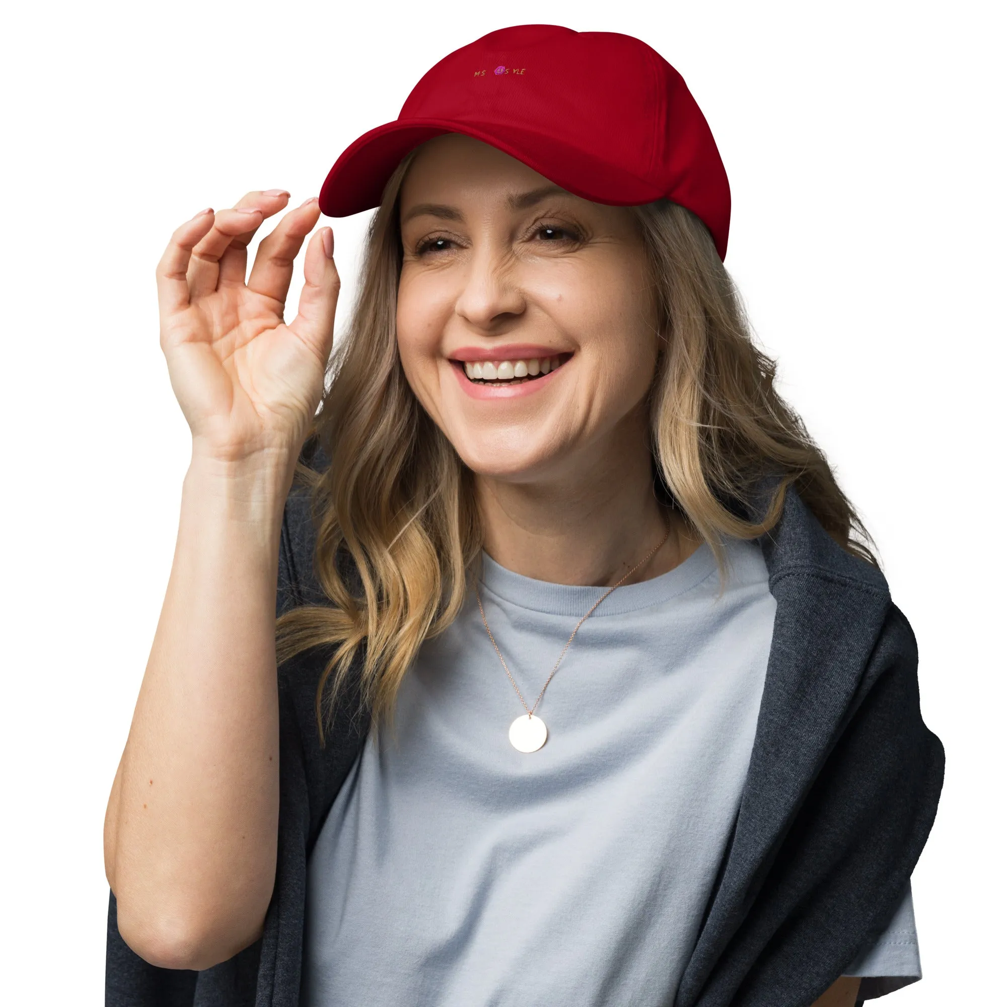 Classic Mishastyle Luxury Cranberry Dad Hat