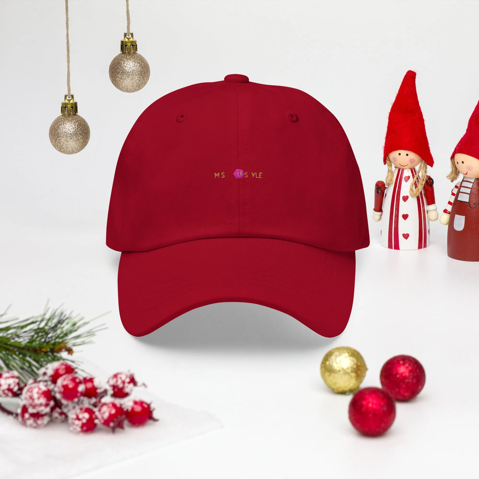 Classic Mishastyle Luxury Cranberry Dad Hat