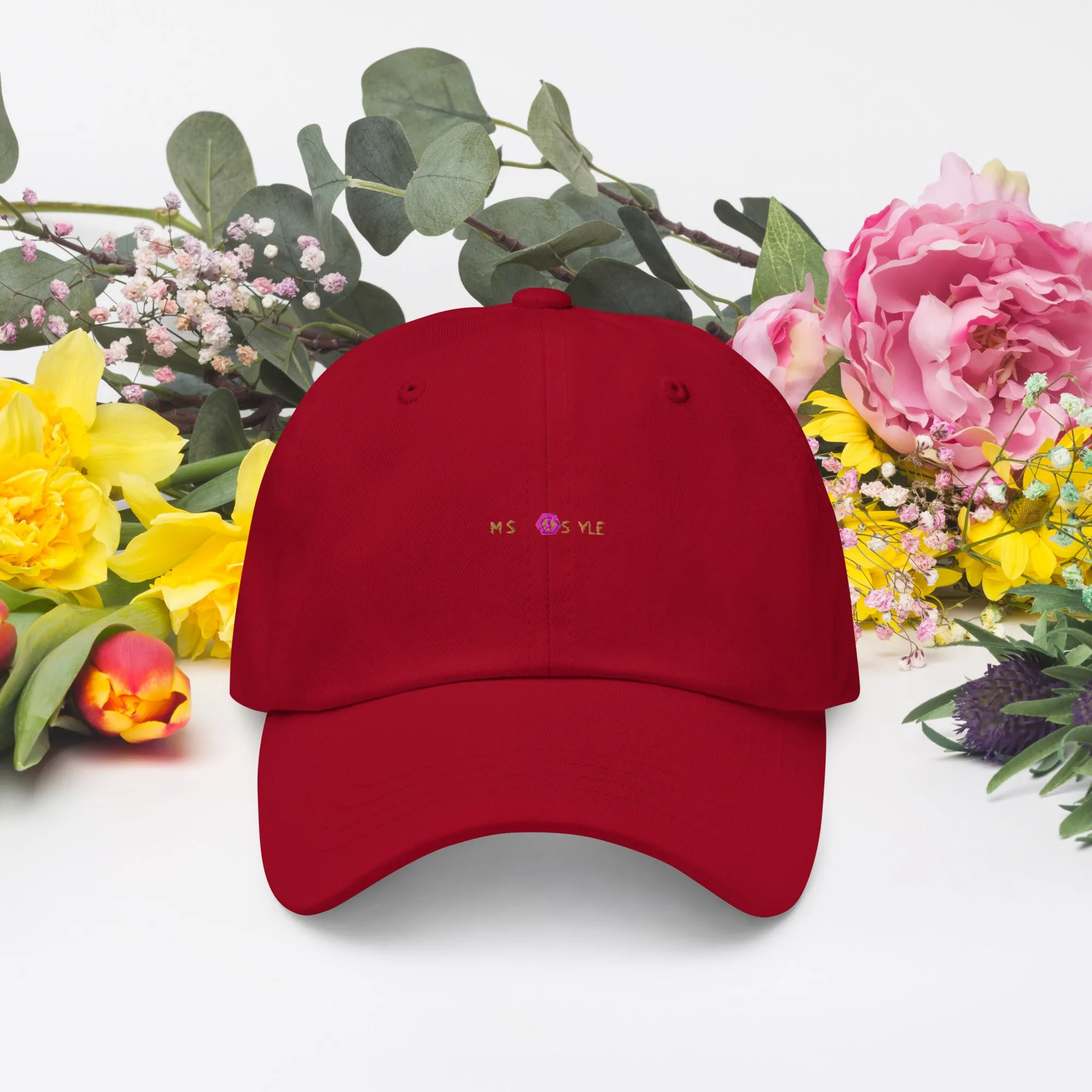 Classic Mishastyle Luxury Cranberry Dad Hat