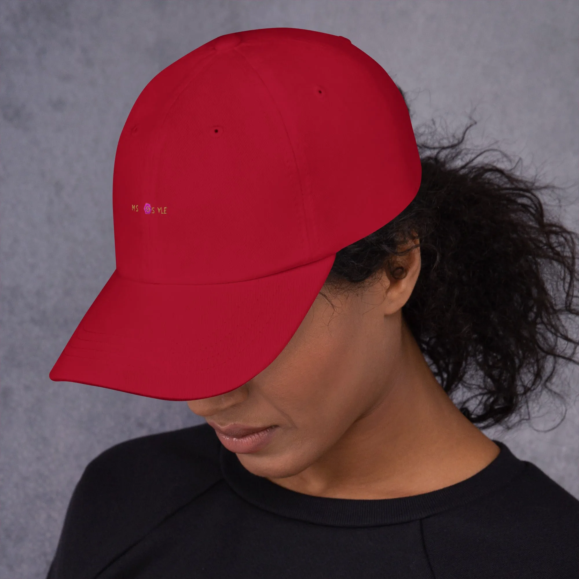 Classic Mishastyle Luxury Cranberry Dad Hat