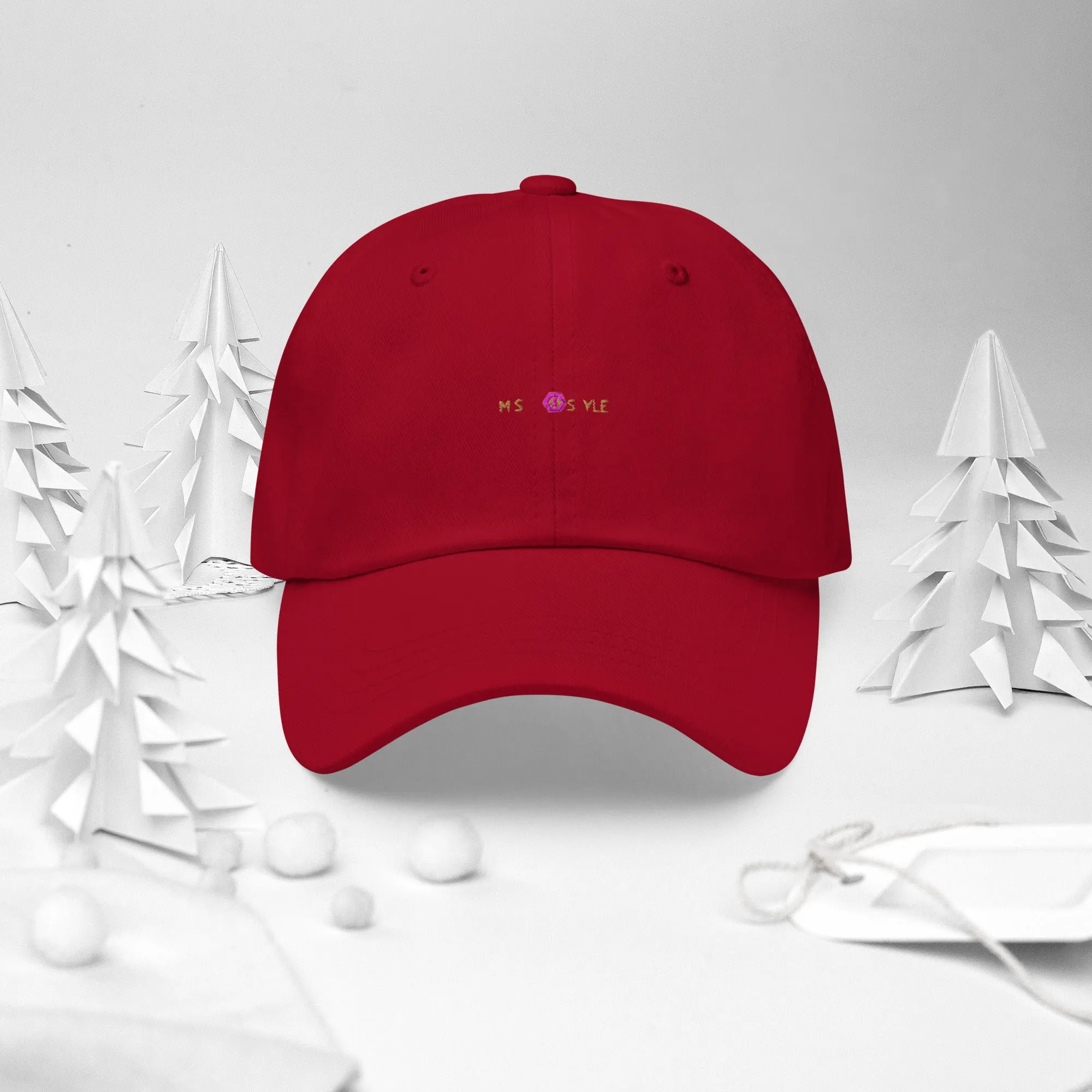 Classic Mishastyle Luxury Cranberry Dad Hat