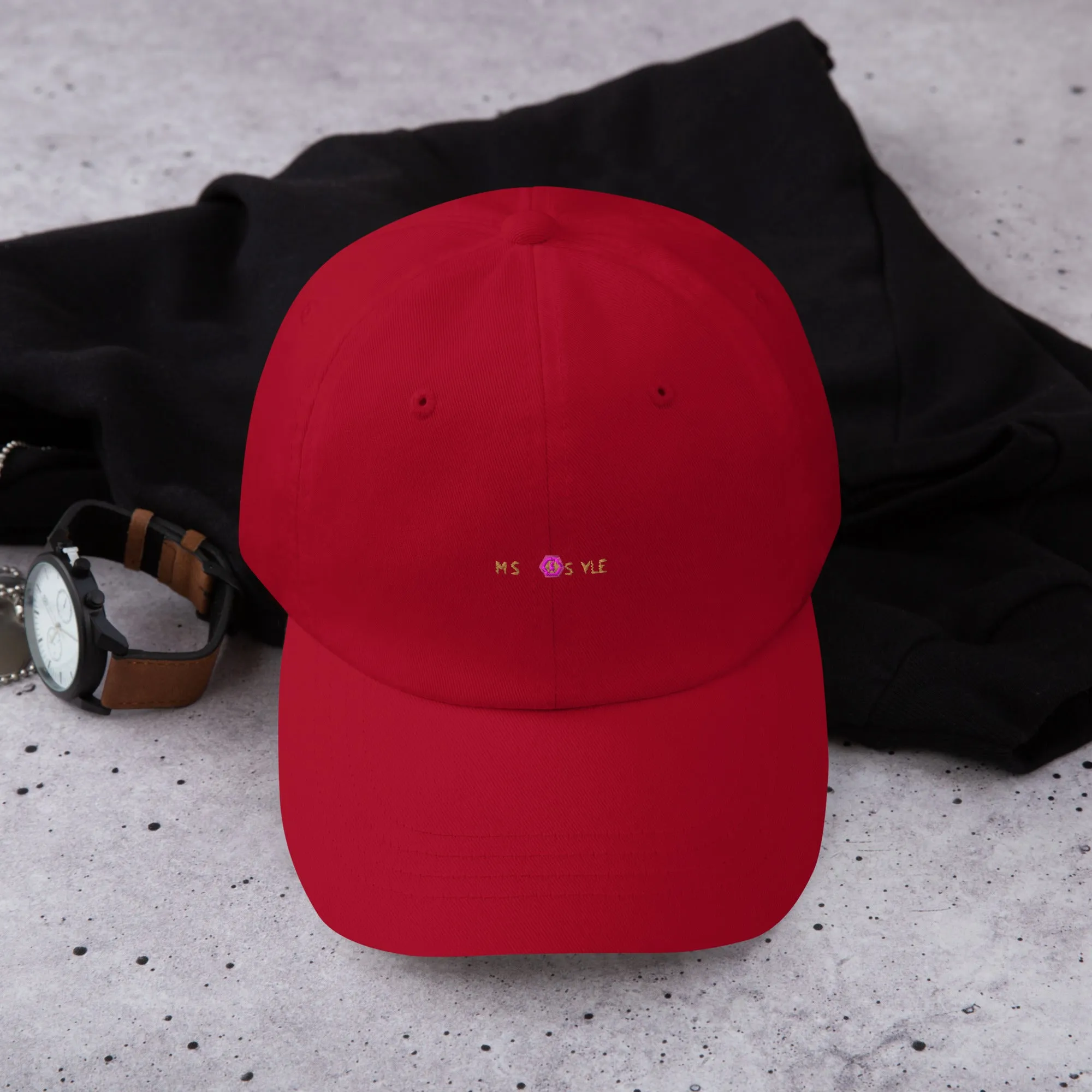 Classic Mishastyle Luxury Cranberry Dad Hat