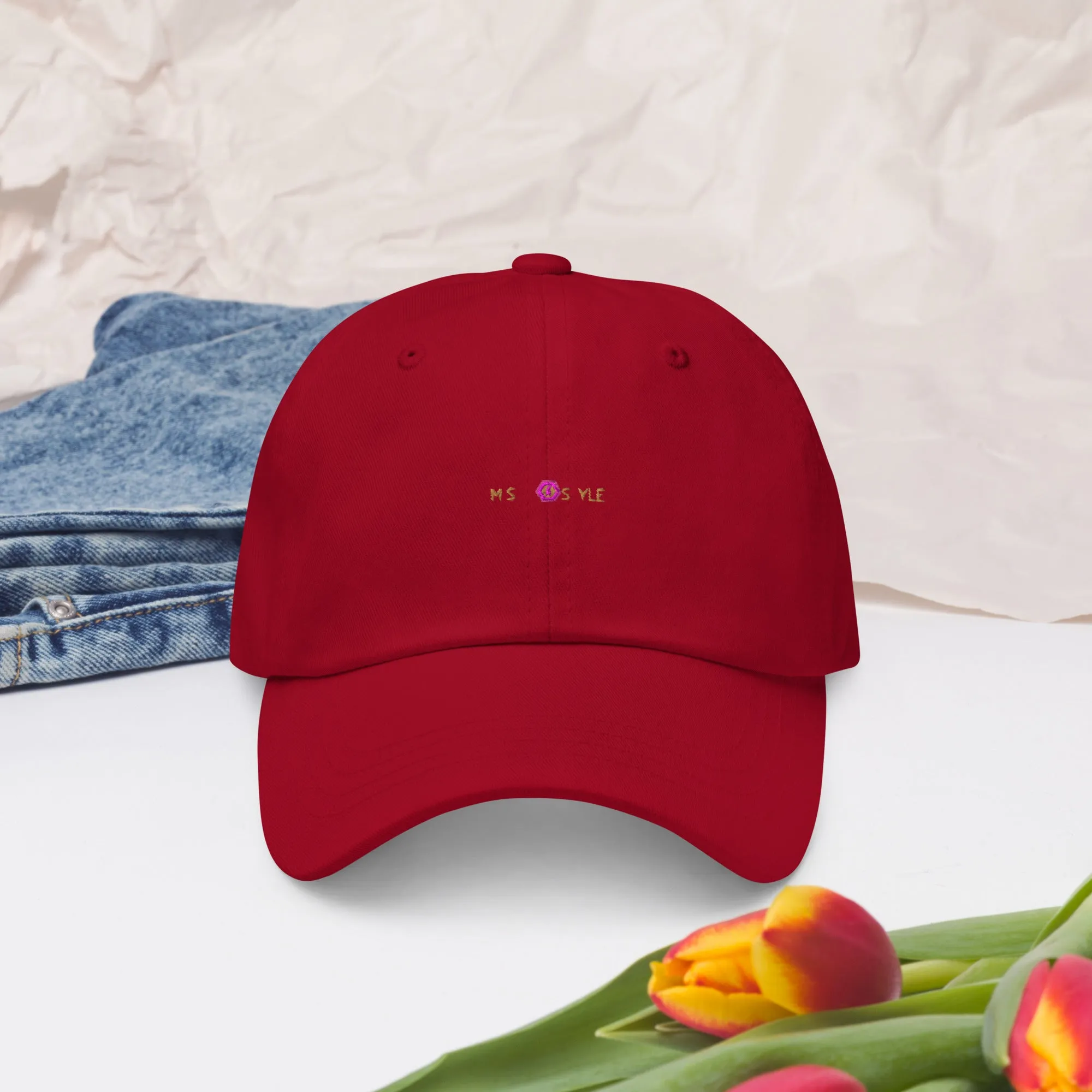 Classic Mishastyle Luxury Cranberry Dad Hat