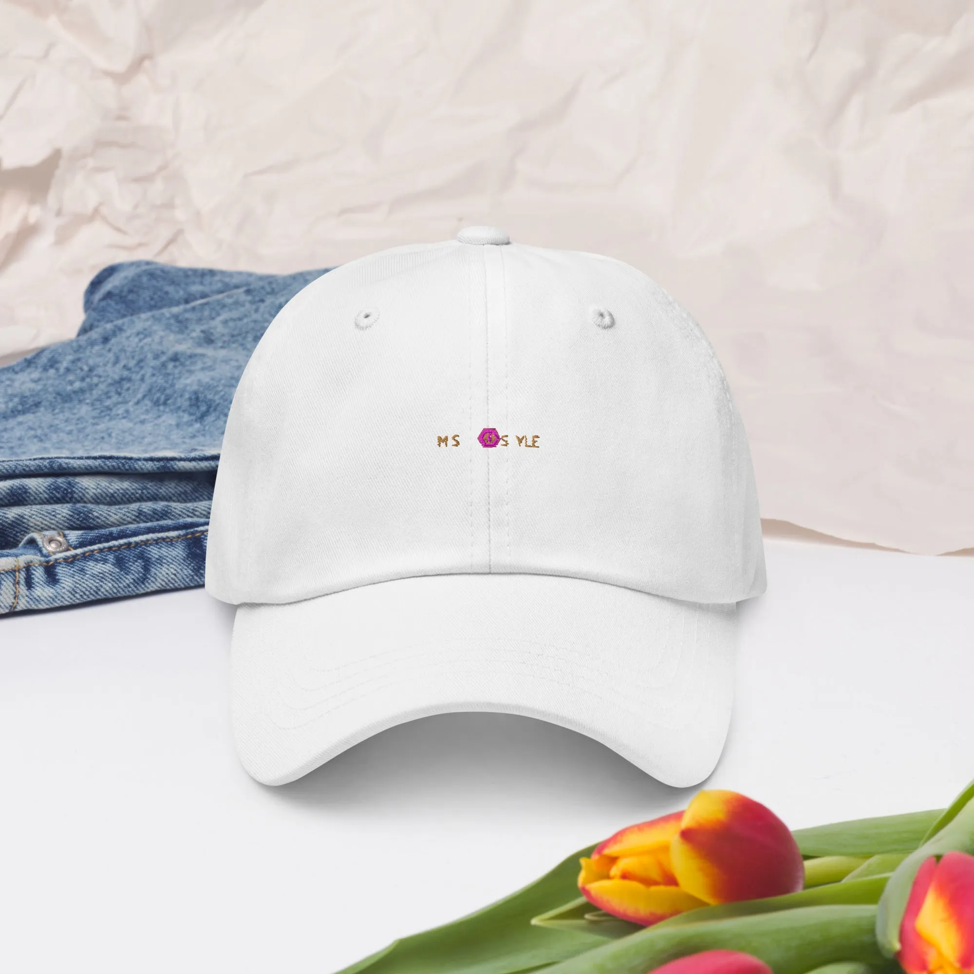 Classic Mishastyle Luxury White Dad Hat