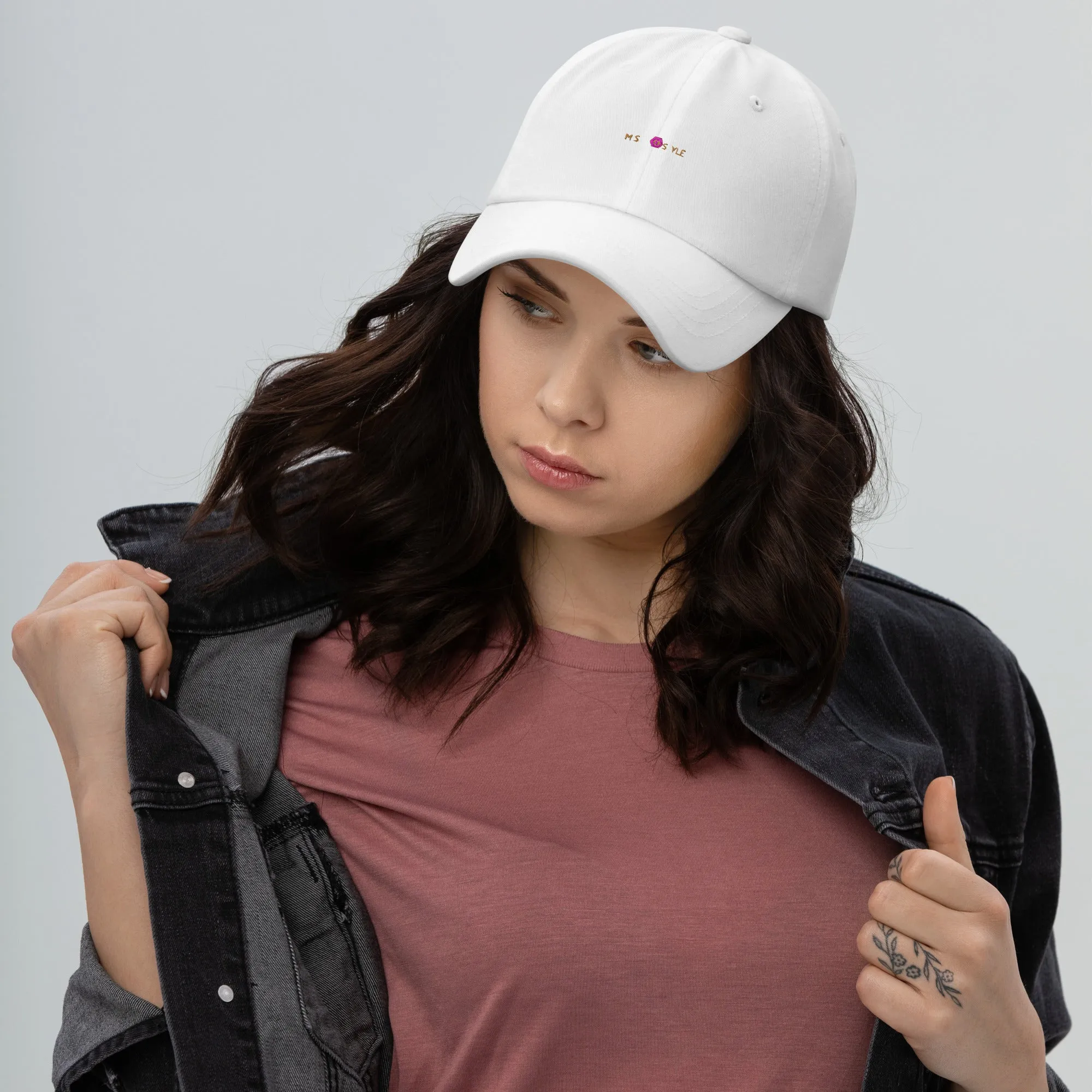 Classic Mishastyle Luxury White Dad Hat