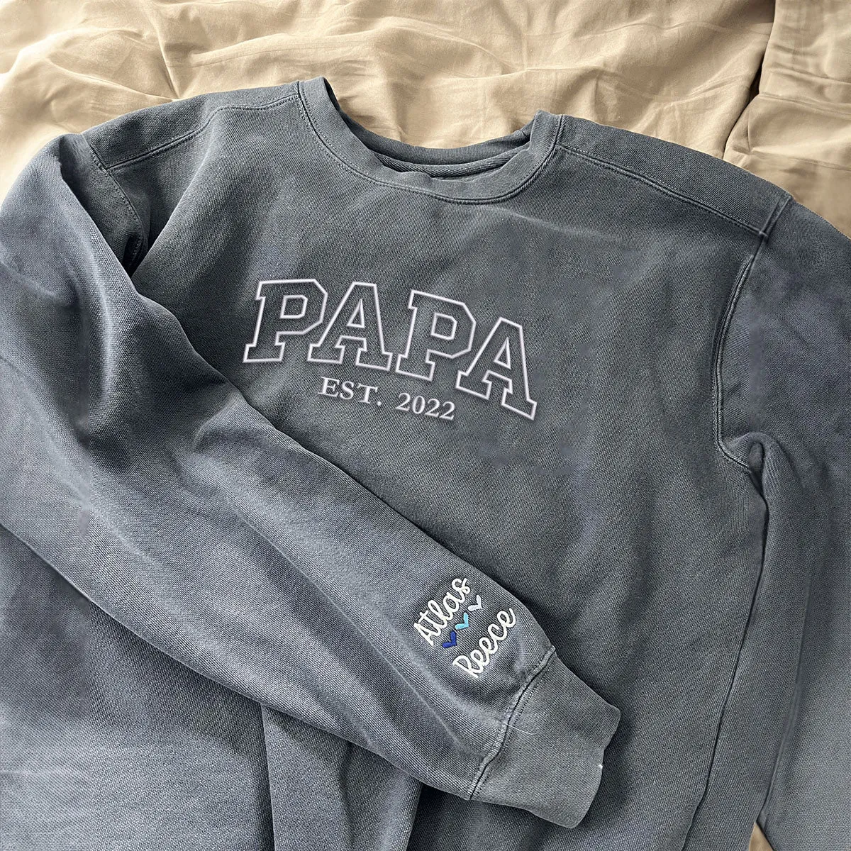 Comfort Color® Embroidered Papa Shirt, Gift for Father's Day