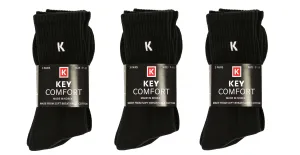 Comfort Crew Socks Black - 3pcs (HO002544)