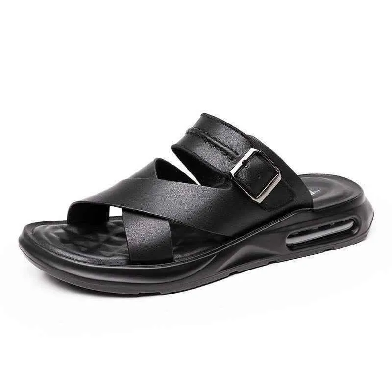 Comfortable Leather Men's Casual Shoes - Soft Flat Sandals MCSX07