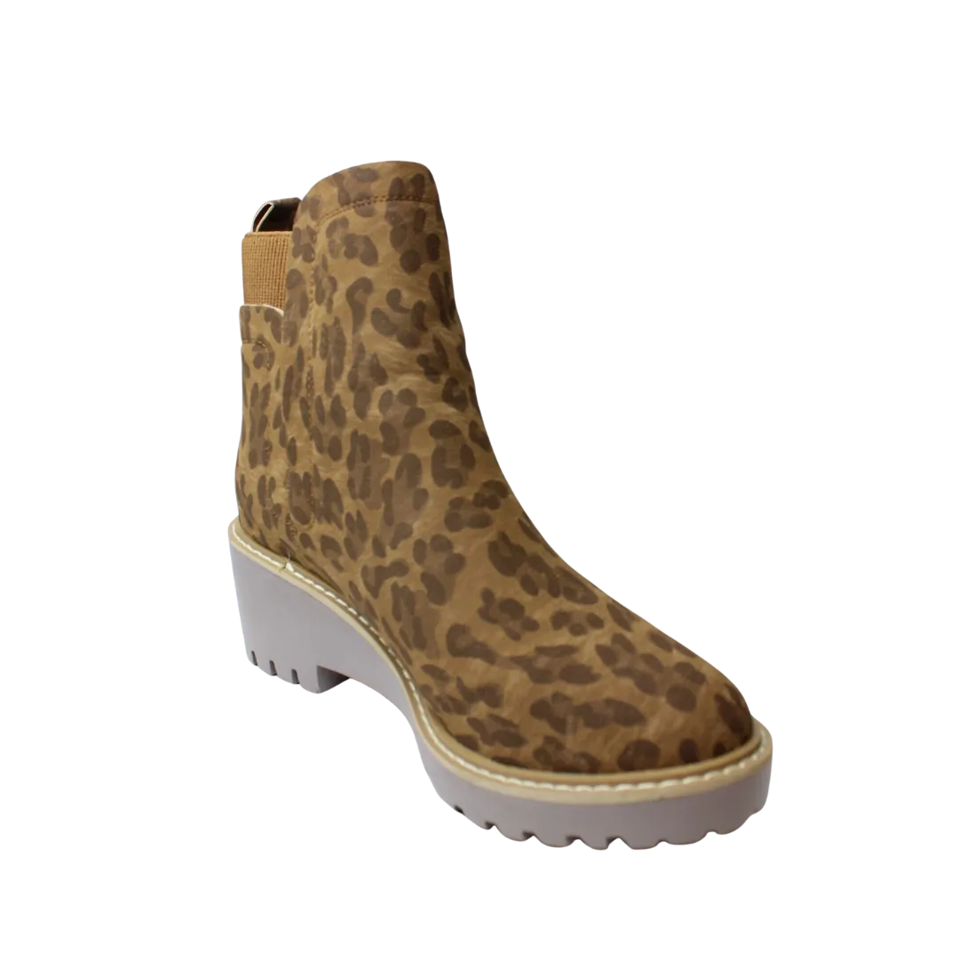 Corkys Women's Mid Heel Brown Leopard Bootie