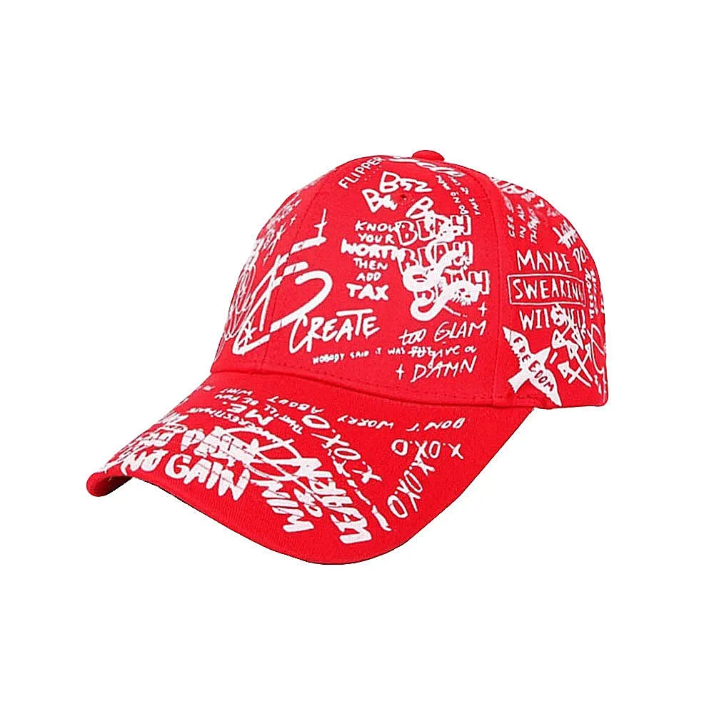 Cotton Adjustable Baseball Cap Graffiti Art Tattoo Graphic Hat YZ10135