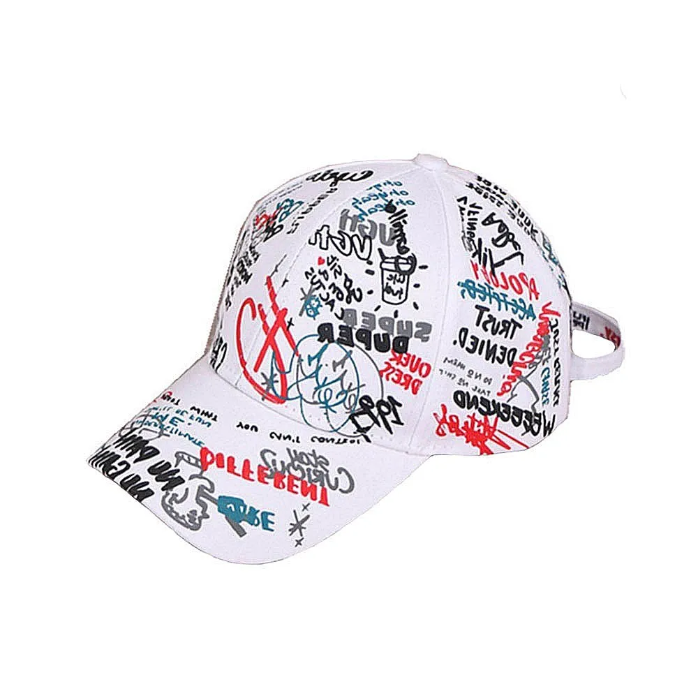 Cotton Adjustable Baseball Cap Graffiti Art Tattoo Graphic Hat YZ10135