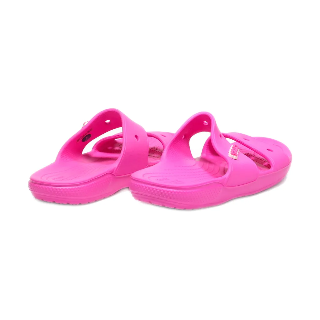 Crocs Classic Sliders Rubber Pink Colour For Women