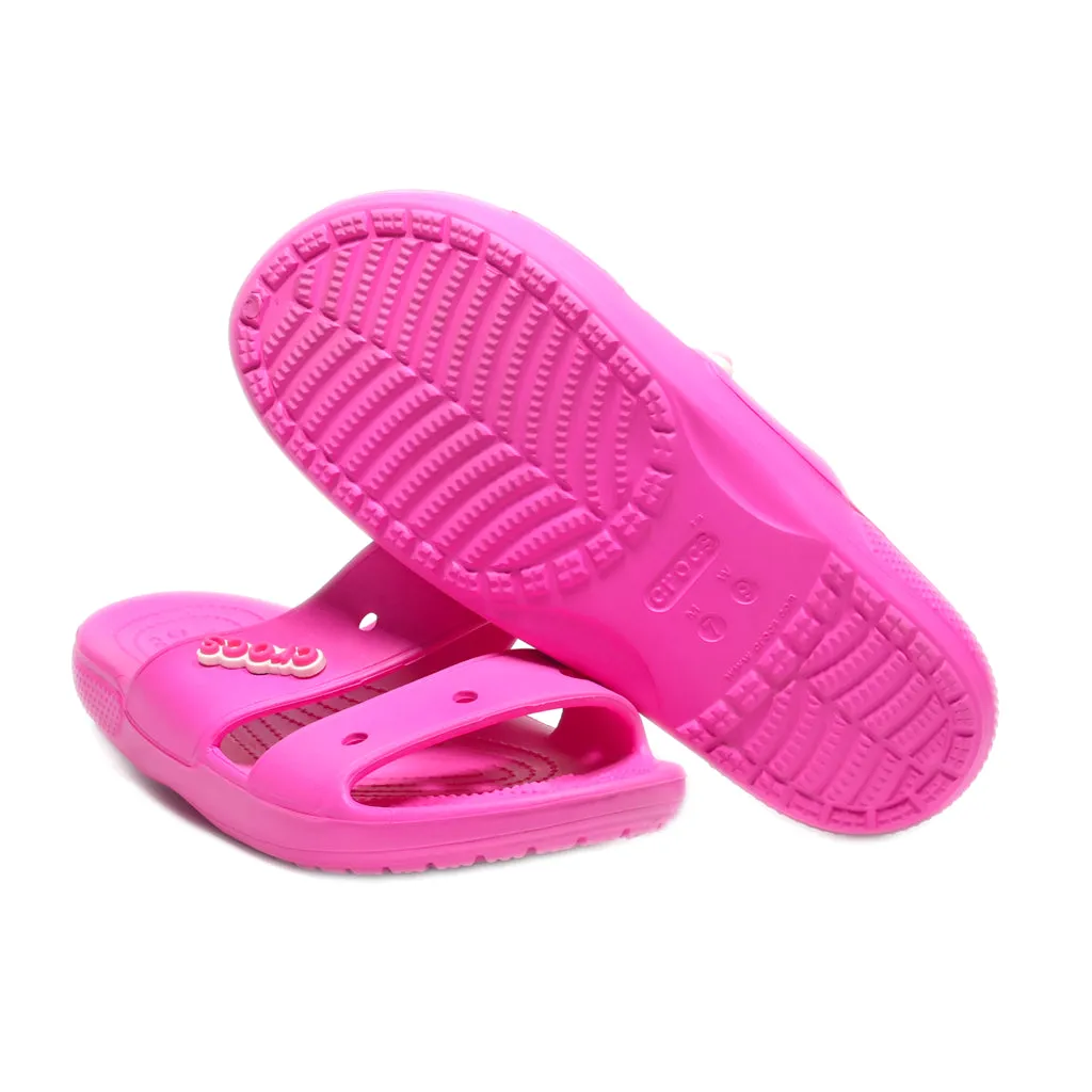 Crocs Classic Sliders Rubber Pink Colour For Women