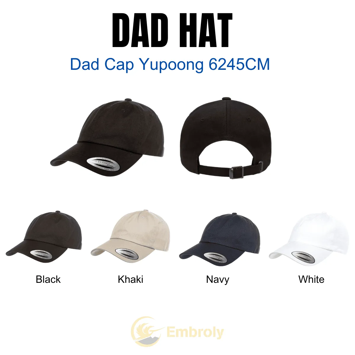 Custom Embroidered Dad Hat with Same Design