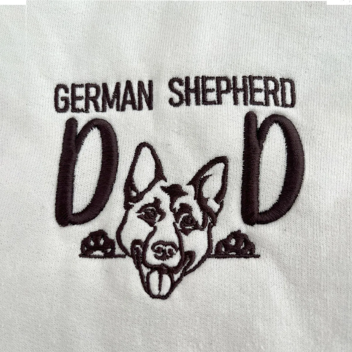 Custom German Shepherd Dog Dad Embroidered Collar Shirt, Personalized Shirt with Dog Name, Gifts For German Shepherd Lovers