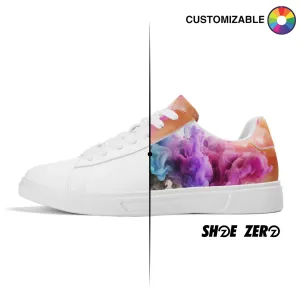 Customizable Vegan Leather 2.0 Low Top Sneakers (White)