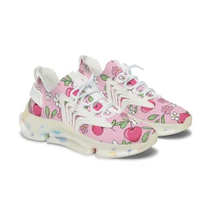 Cute Cherry and Flowers Women's Mesh Sneakers