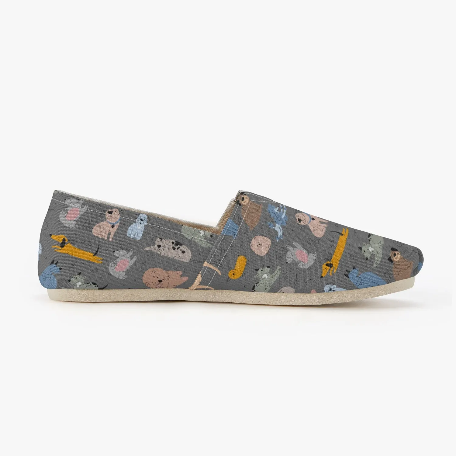 Cute Pups Canvas Toms Shoes