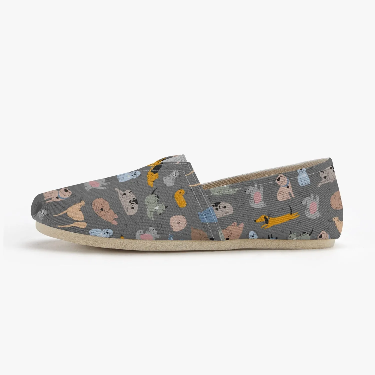 Cute Pups Canvas Toms Shoes