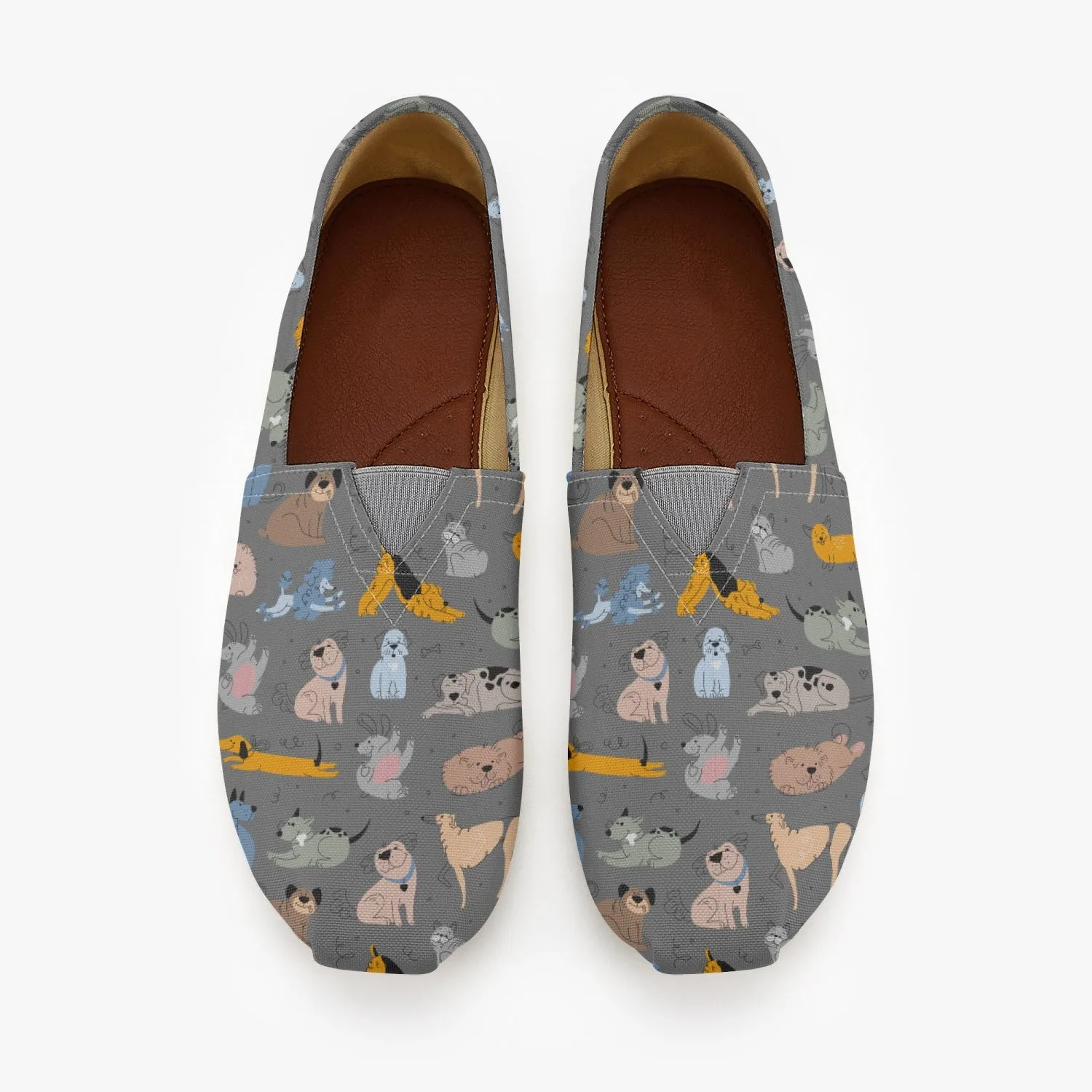 Cute Pups Canvas Toms Shoes