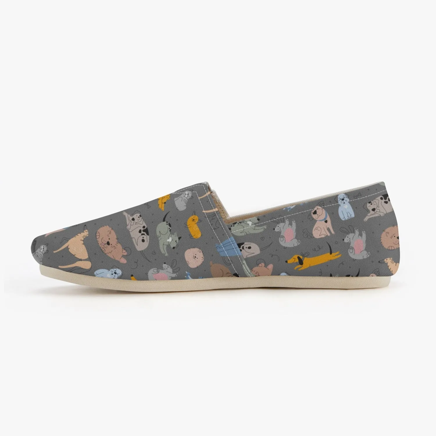 Cute Pups Canvas Toms Shoes