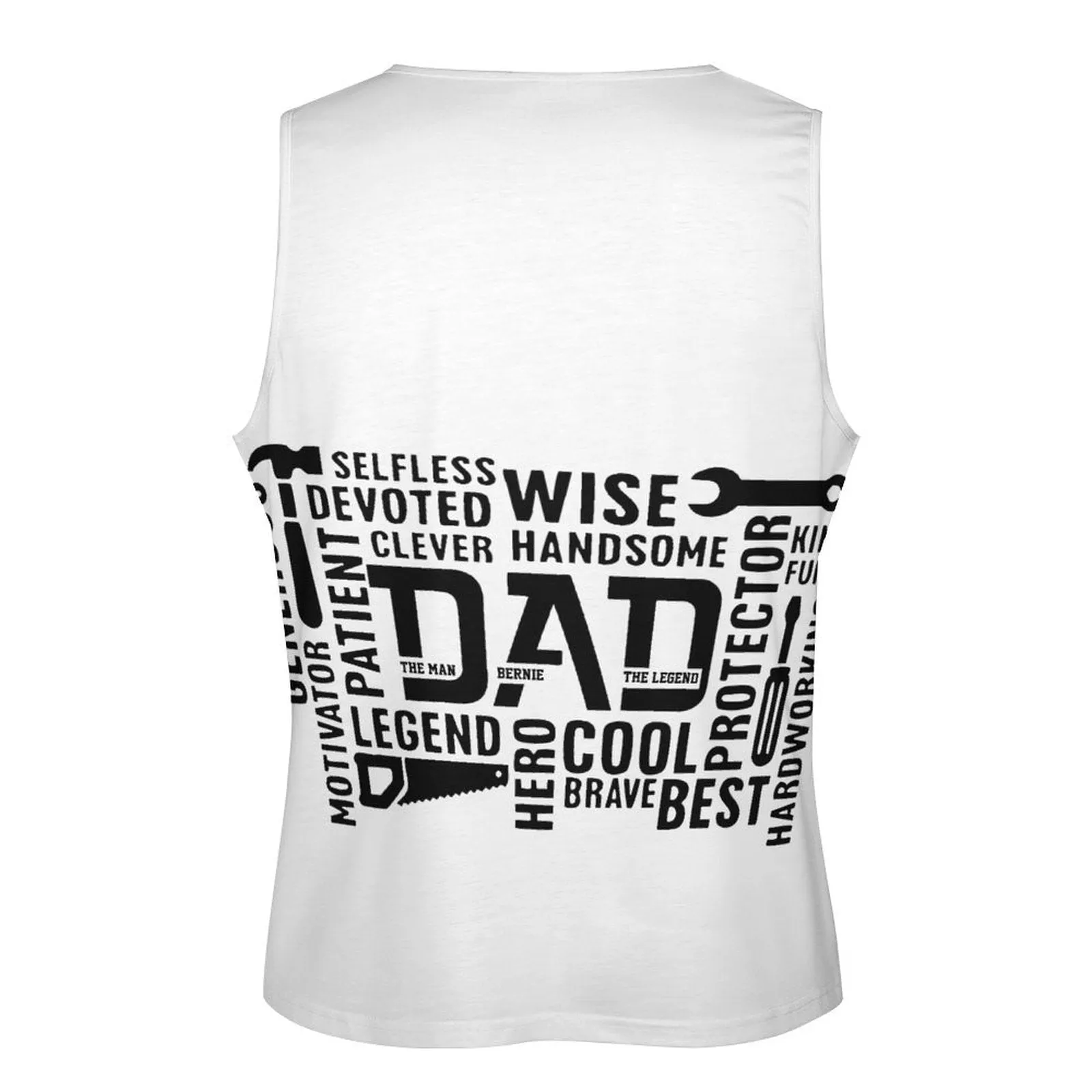 DAD Custom Text Polyester Sport Tank Top Men Vest